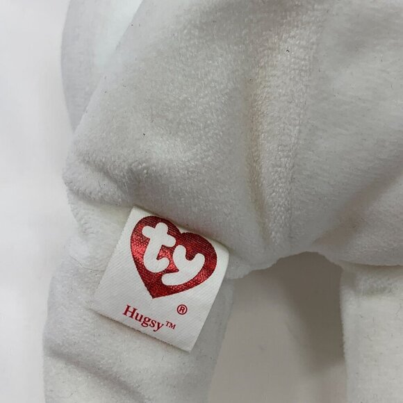 TY Beanie Babies Hugsy The Hershey's Kisses Bear White & Silver 8" 2007 w/Tags - Picture 5 of 8